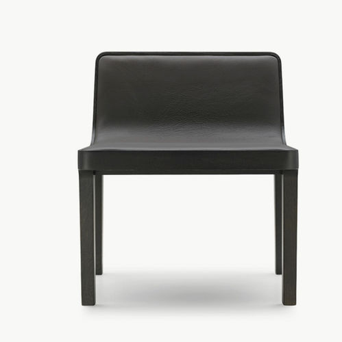 Moderner Kaminsessel - EMEA - Alki - Leder / Stoff / Eiche