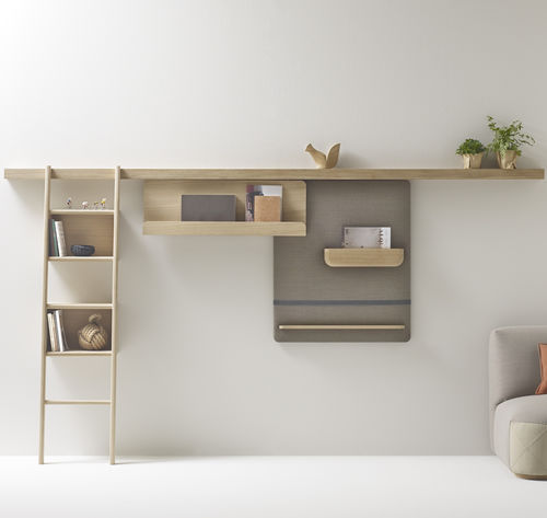 Wandmontiertes Regalsystem - ZUTIK - Alki - modern / Massivholz / für Privatgebrauch