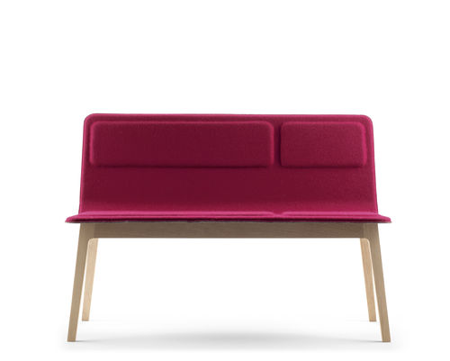 Moderne Bank - LAIA - Alki - Eiche / Stoff / Leder