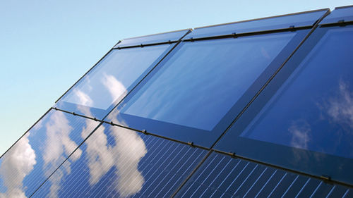 Planer thermischer Sonnenkollektor - MEGASLATE® - 3S SWISS SOLAR SYSTEMS - zur architektonischen Integration / mit Rahmen