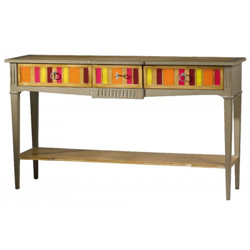 Klassischer Konsolentisch - RECAMIER : 35011 - LABARERE - lackiertes Holz / rechteckig / mit Schublade