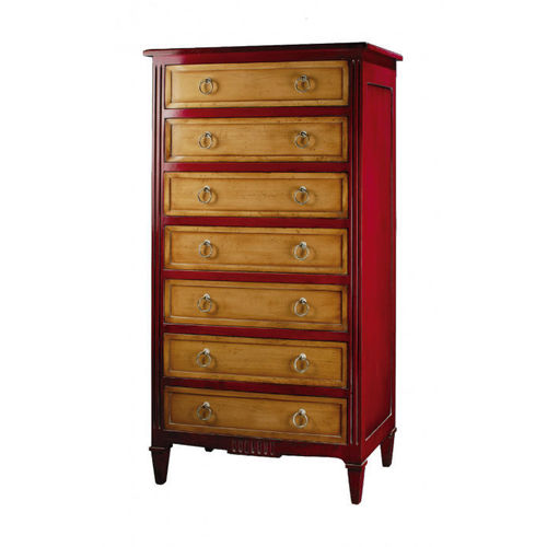 Directoire-Stil-Chiffonnier - RECAMIER : 35001 - LABARERE - lackiertes Holz / rot