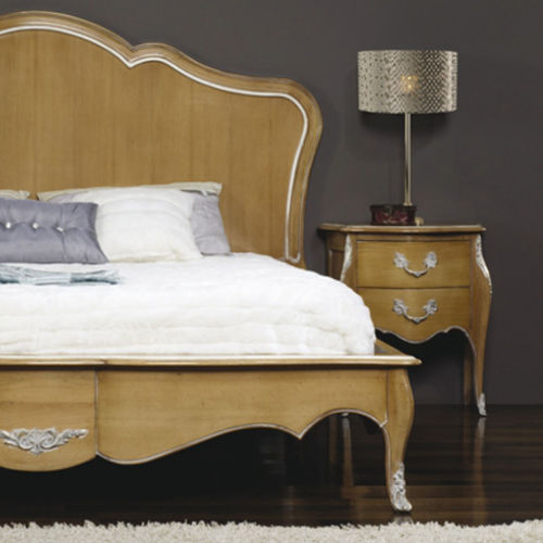 Nachttisch / Louis XV - DUPLESSIS : 25130  - LABARERE - lackiertes Holz / rechteckig / mit Schublade