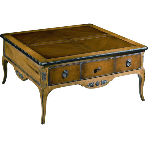 Stil-Couchtisch - MARIE ANTOINETTE : 50090 - LABARERE - lackiertes Holz / quadratisch / mit Schublade