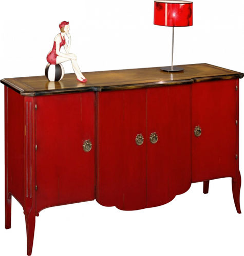 Klassisches Sideboard - POMPADOUR : 50760 - LABARERE - lackiertes Holz / rot