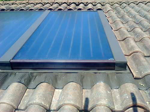 Planer thermischer Sonnenkollektor - H1T - SUNERG SOLAR - mit Prismaglas / mit Rahmen