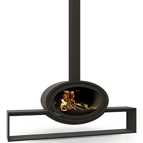 Holz-Kaminofen - Dik Geurts - Oval Front, Plateau - DRU - 5 kW...10 kW / bodenstehend / modern