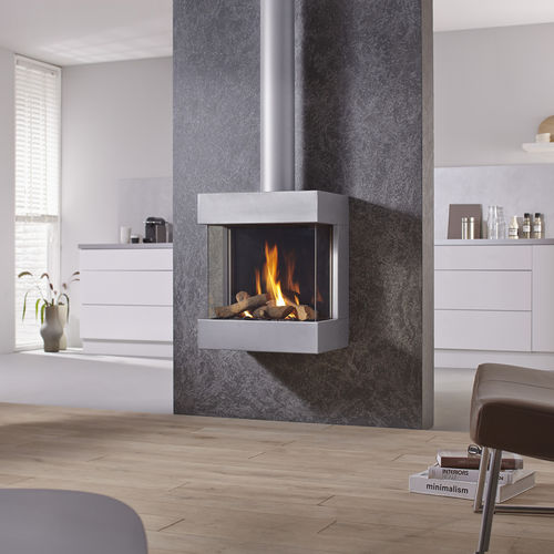 Gaskaminofen - DRU - Diablo Next - DRU - 0 - 5 kW / wandmontiert / mit 3 Sichtseiten