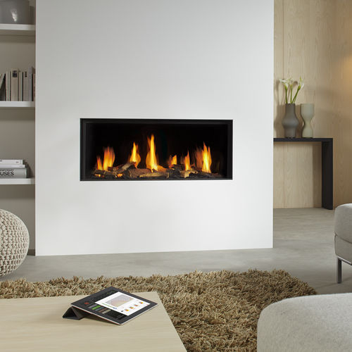 Geschlossene Feuerstelle / Gas - DRU - Metro 100XT Eco Wave - DRU - mit 1 Sichtseite / Glas / Einbau