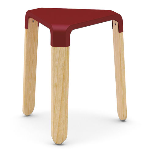 Moderner Hocker - PICAPAU : MPP1 - Connection - Buche / Polycarbonat / ABS