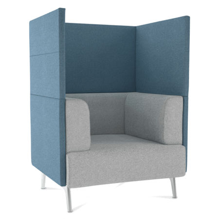 Moderner Sessel - TRYST - Connection - Stoff / Stahl / Hochlehner