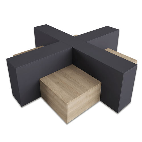 Moderne Bank - Islands - Connection - Holz / mit Rückenlehne / ohne Armlehnen