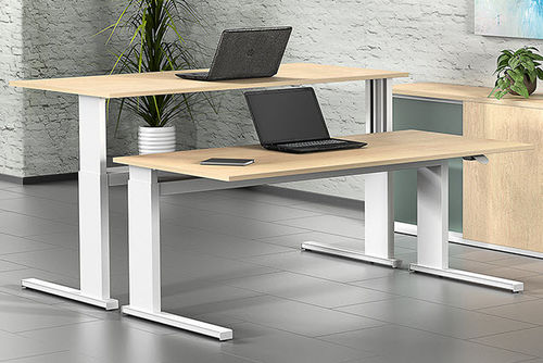 Schreibtisch für Open Space - IMOVE-S - Leuwico - modern / Holzfurnier / melaminbeschichtet