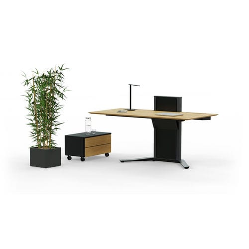 Schreibtisch für Open Space - HIGHONE - Leuwico - bodenstehend / modern / Holzfurnier