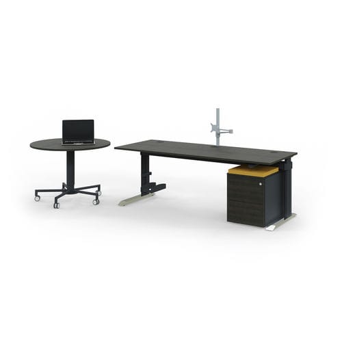 Schreibtisch für Open Space - GO2BASIC - Leuwico - bodenstehend / modern / Aluminium