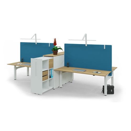 Schreibtisch für Open Space - SPINE-B - Leuwico - bodenstehend / für 2 bis 4 Personen / modern