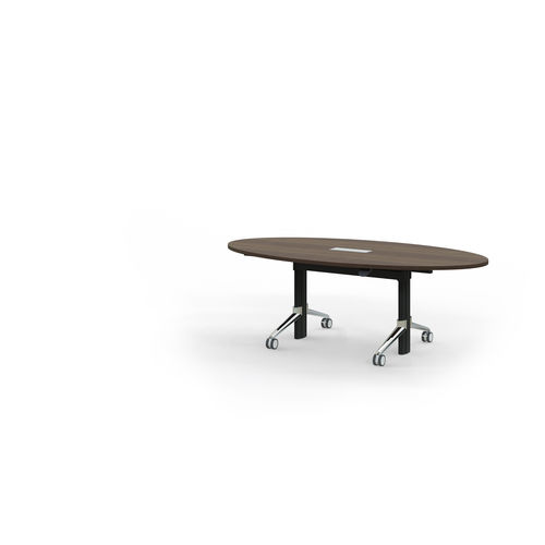 Moderner Besprechungstisch - GO2MOVE - Leuwico - Holz / Gestell aus Aluminium / rechteckig