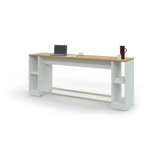 Stahl-Empfangstheke - COMMUNICATION DESK - Leuwico - lackiertes Metall / Kunststoff / für Büro