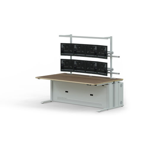 Schreibtisch für Open Space - XT TEC - Leuwico - bodenstehend / modern / Stahl