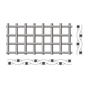 Gewobenes Metall / Edelstahl - PLAIN WEAVE - Actis Furio - für Fassaden / Quadratmaschen / silberfarben
