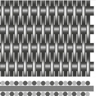 Gewobenes Metall / Edelstahl - REVERSE DUTCH WEAVE - Actis Furio - für hinterlüftete Fassade / Nullmaschen