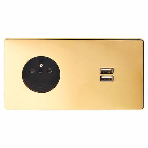 USB-Steckdose - M  - MOD ELEC - doppelt / wandmontiert / Unterputz