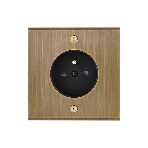Wandmontierte Steckdose - Confidence - MOD ELEC - Unterputz / Messing / modern