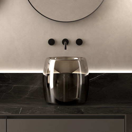 Aufsatzwaschbecken - LV TOSCA - karol - geblasenes Glas / individuell gestaltbar / transparent