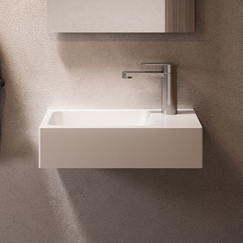 Wand-Waschbecken - FO - karol - Mineralwerkstoff / Hochglanz / Mattfinish