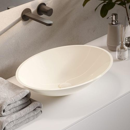 Aufsatzwaschbecken - RG - karol - Mineralwerkstoff / farbig / oval