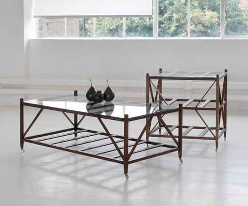 Moderner Couchtisch - ARCHITECT SMALL - William Yeoward - Holz / rechteckig / mit Rollen