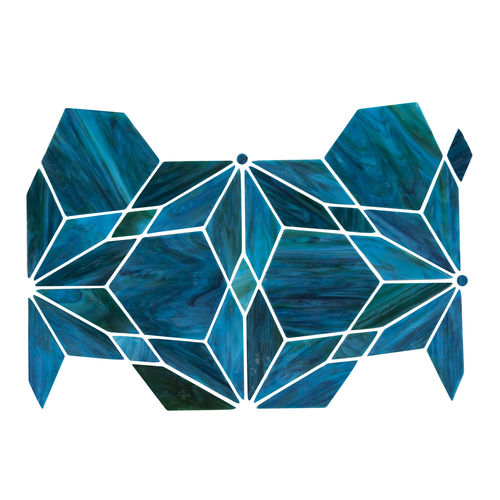 Glasmosaikfliese - DE.0V38 - Mosaico + - für den Innenraum / Wand / geometrisches Muster