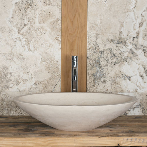 Aufsatzwaschbecken - OVETTO CH - PIETRE DI RAPOLANO PDR SRL - Travertin / oval / modern