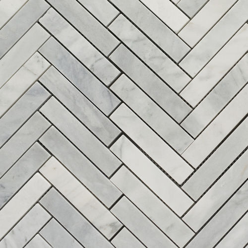 Marmor-Mosaikfliese - SPINA PICCOLA BIANCO T 7,5 x 2 x 1 - PIETRE DI RAPOLANO PDR SRL - Hochglanz / für Küche / für Badezimmer