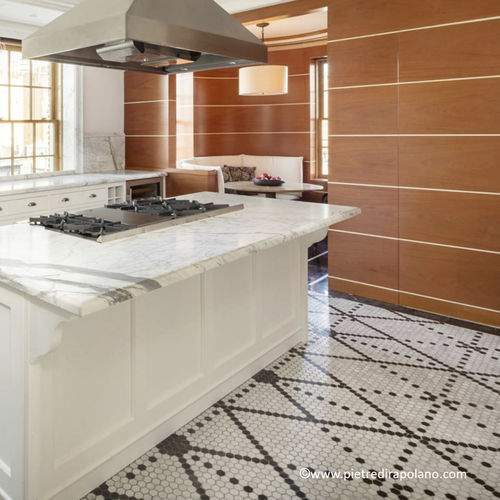 Marmor-Mosaikfliese - ESAGONO 4.8 - PIETRE DI RAPOLANO PDR SRL - Hochglanz / für den Innenraum / für Badezimmer