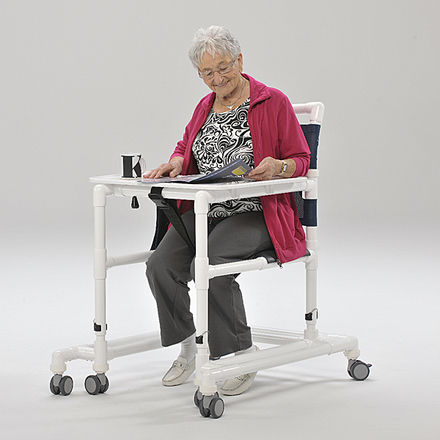 Medizinischer Sessel / Stoff - GW 120 GSB - RCN Medizin- und Rehatechnik - Kunststoff / auf Rollen / mit Ablage