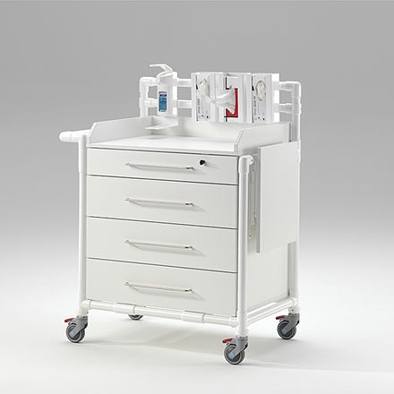 Pflegewagen - CUSTOM SOLUTION II - RCN Medizin- und Rehatechnik - für Gesundheitseinrichtungen / klappbar / Kunststoff