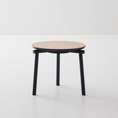 Moderner Nachttisch - Jack-e - Bolzan Srl-Società Benefit - Marmor / Gestell aus Holz / rund