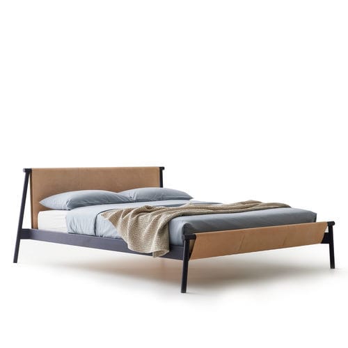 Doppelbett - Jack-e - Bolzan Srl-Società Benefit - modern / mit Kopfteil aus Leder / Made in Italy