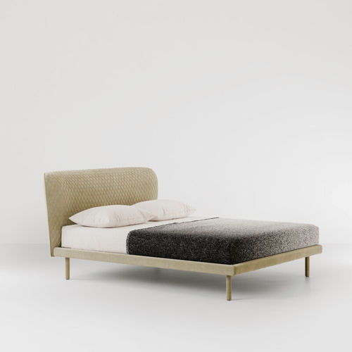 Doppelbett - COROLLE  - Bolzan Srl-Società Benefit - modern / gepolstertes Kopfteil / Polster