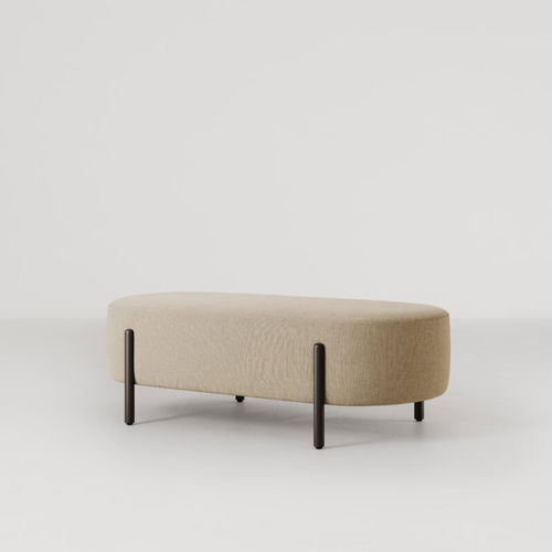 Moderne Polsterbank - FLAG BENCH - Bolzan Srl-Società Benefit - Stoff / Gestell aus Holz / Holz