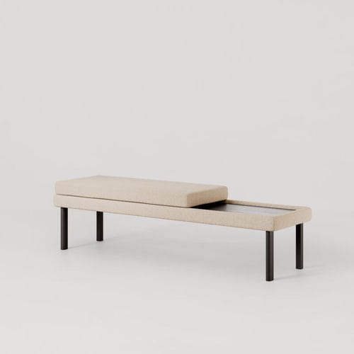 Moderne Polsterbank - MARTY BENCH - Bolzan Srl-Società Benefit - Stoff / Leder / Polster