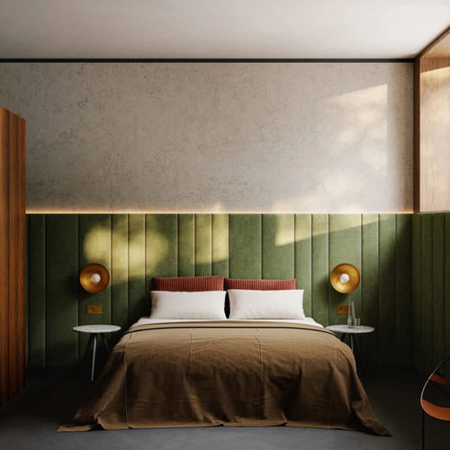 Akustikplatte für Hotelzimmer - Bolzan Srl-Società Benefit - für Wand / Holz / Stoff