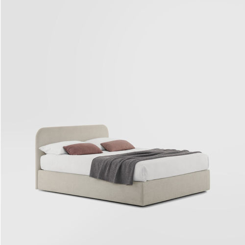 Doppelbett - CAMEO ROUND - Bolzan Srl-Società Benefit - modern / gepolstertes Kopfteil / Polster