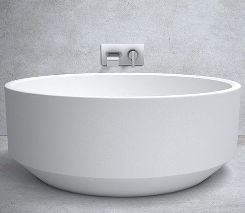 Runde Badewanne - ZEN - apaiser - freistehend / Verbundwerkstoff / weiß