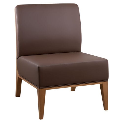 Moderner Kaminsessel - GOLDEN - CMcadeiras - Stoff / Holz / braun