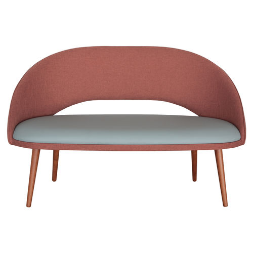 Modernes Sofa - SINATRA - CMcadeiras - Stoff / orange / Holz