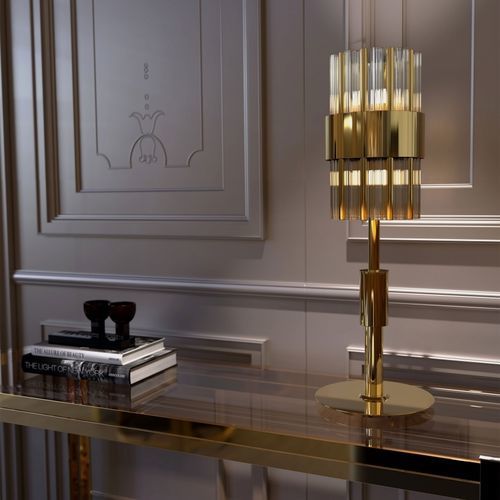 Tischlampe - HALMA - Ccastro Lighting - Messing / Kristall / modern