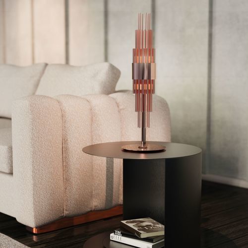 Tischlampe - STREAMLINE - Ccastro Lighting - Messing mit Goldauflage / modern / mit Kabel