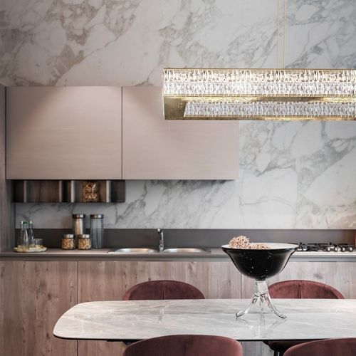 Moderner Kronleuchter - SPACIUM - Ccastro Lighting - Messing / für Gewerbegebrauch / rechteckig